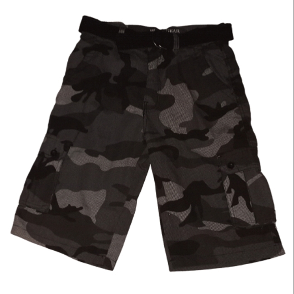 Boys Camo Cargo shorts with belt size 12 Blue Gear brand 2018